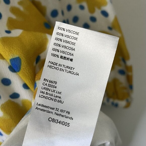 Vera for Anthropologie Buttercup Dress Women’s Size Large Puff Sleeves Pockets - Picture 4 of 8